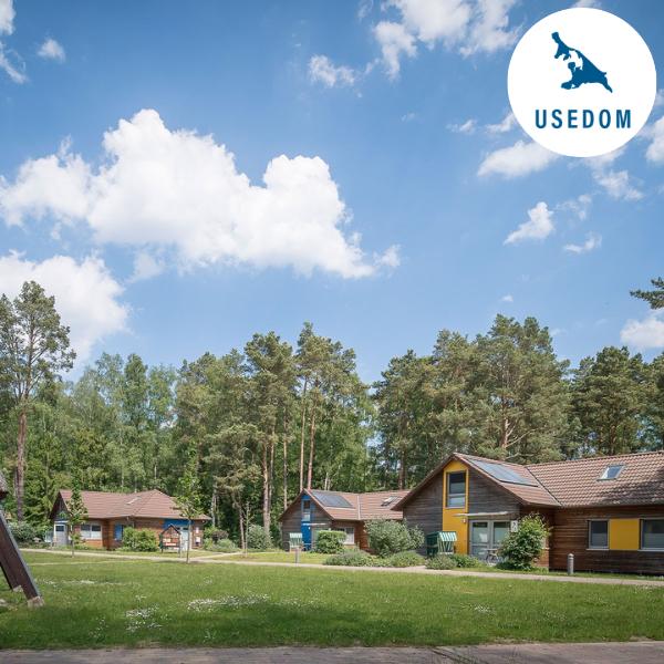 Bungalows des Ferienzentrums Trassenmoor auf Usedom