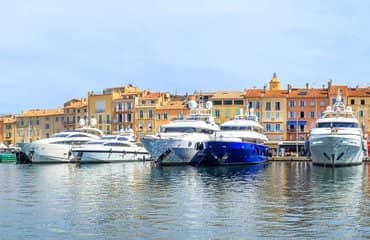 Ferienzentrum Les Tourelles Sainte Maxime an der Cote d Azur in Frankreich Hafen mit Jachten