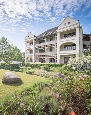 Außenansicht des Hotels Villa Halliger auf Rügen