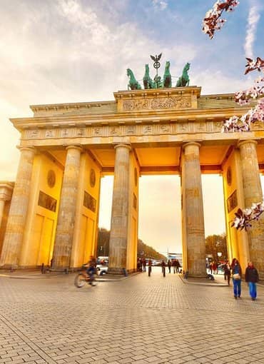 Seehotel Grunewald Berlin Brandenburger Tor im Sonnenuntergang