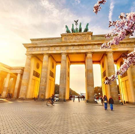 Seehotel Grunewald Berlin Brandenburger Tor im Sonnenuntergang