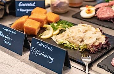 Frühstücksbuffet im Hotel Villa Halliger auf Rügen