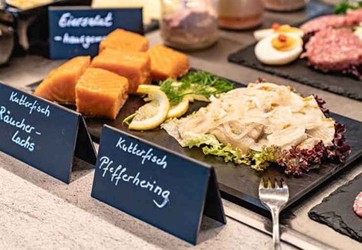 Frühstücksbuffet im Hotel Villa Halliger auf Rügen