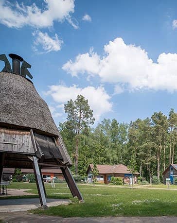 Ferienzentrum Trassenmoor Trassenheide Insel Usedom Blockhaus und Grillplatz