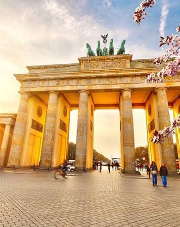 Seehotel Grunewald Berlin Brandenburger Tor im Sonnenuntergang